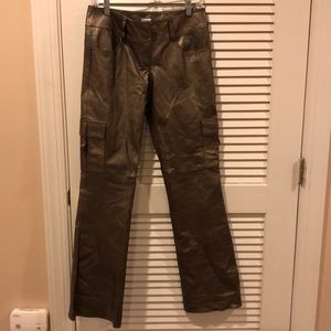 Cache Gold Leather Pants- Size 4 NWT